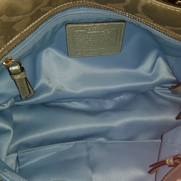 *SOLD* Coach Signature Tan and Gold Tote - Picture 5 of 8